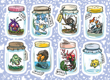 Load image into Gallery viewer, Bugs in Jars Vinyl Sticker Sheet