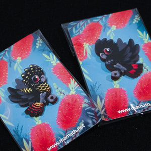 Red-tailed Black Cockatoo Wood Pins