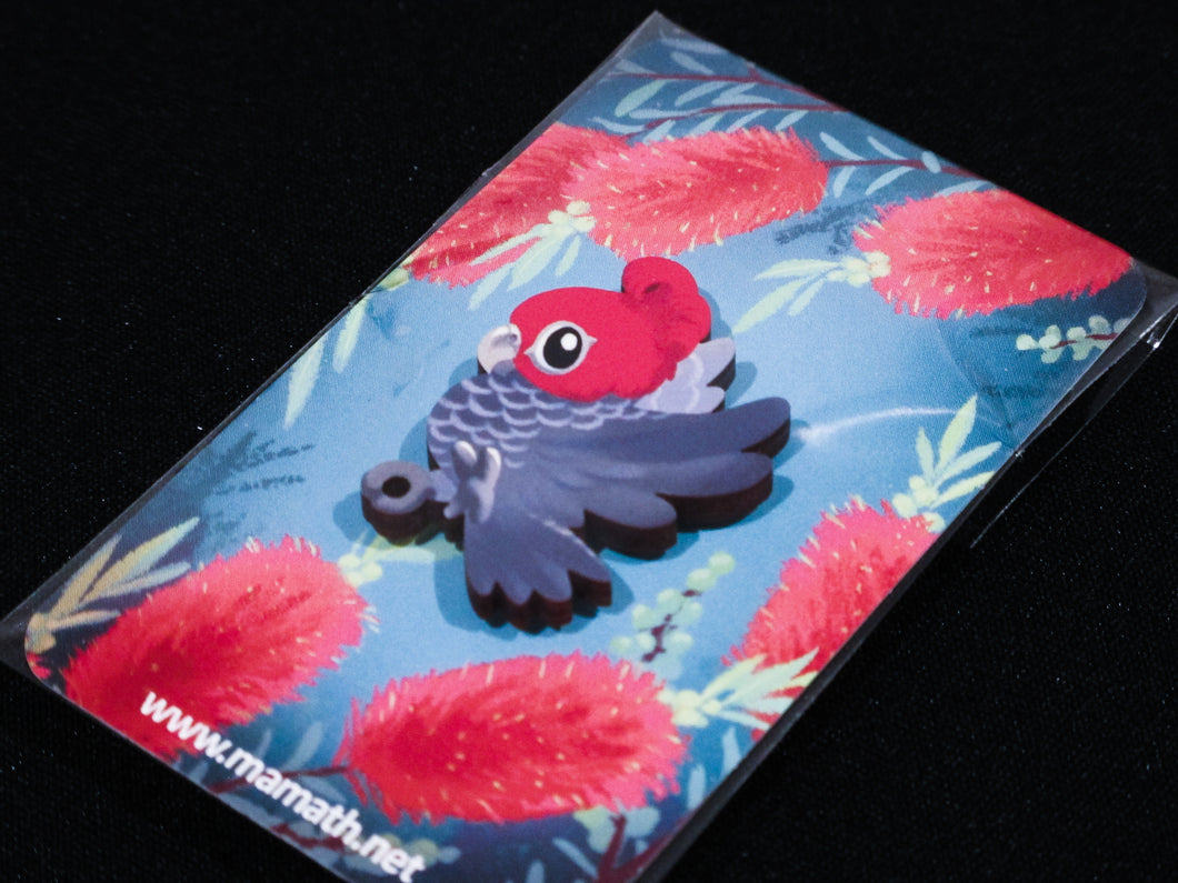 Gang-Gang Cockatoo Wood Pins
