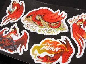 Red Dragon Vinyl Sticker Sheet