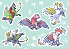 Load image into Gallery viewer, Australian Parrot Griffin Vinyl Sticker Sheets
